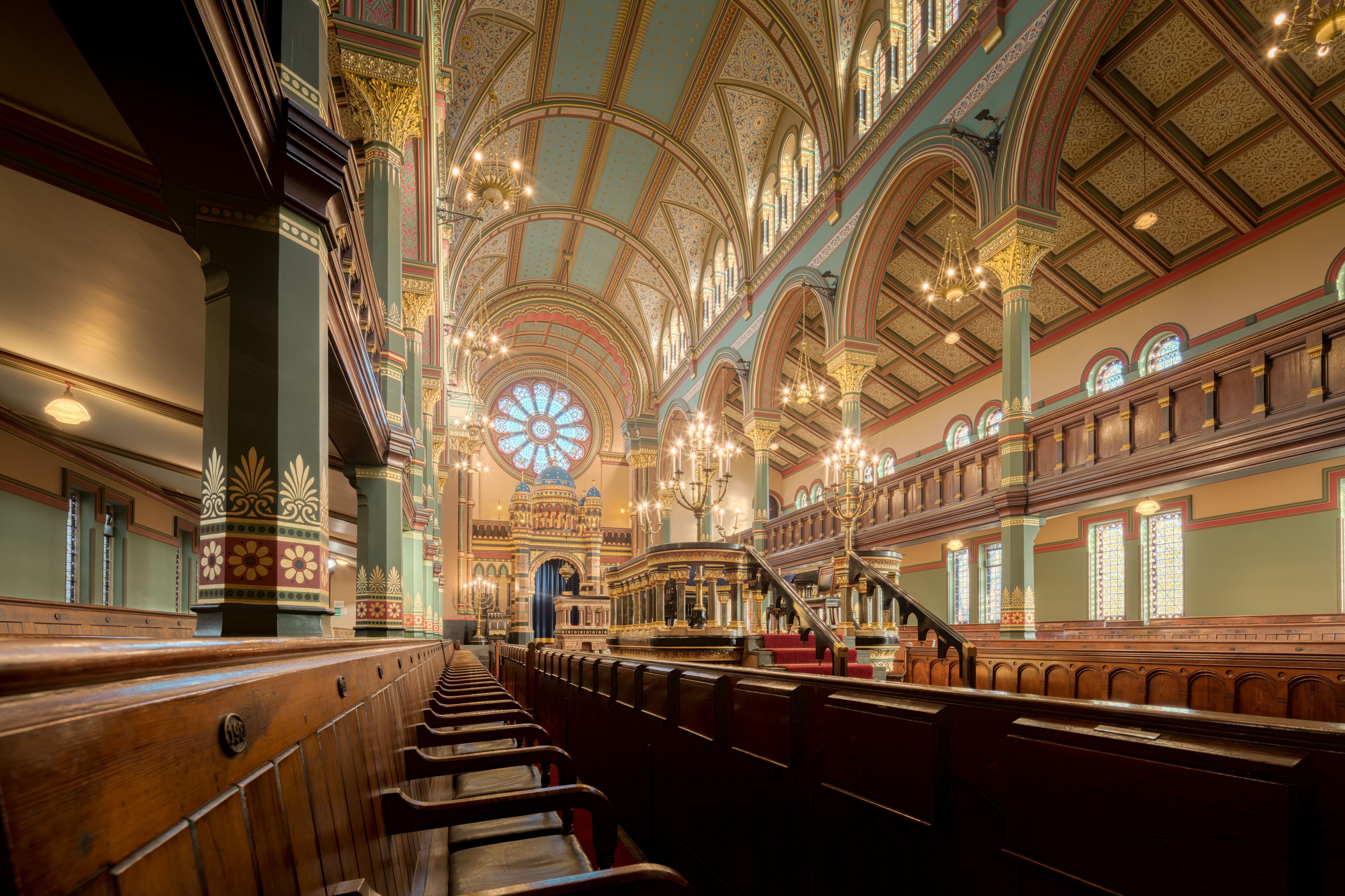 Historic synagogue interior